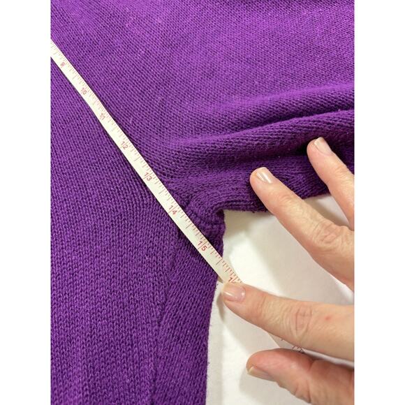 Cervelle Matching Set Sweater Pants Beaded Cardigan Purple Small - Picture 9 of 16